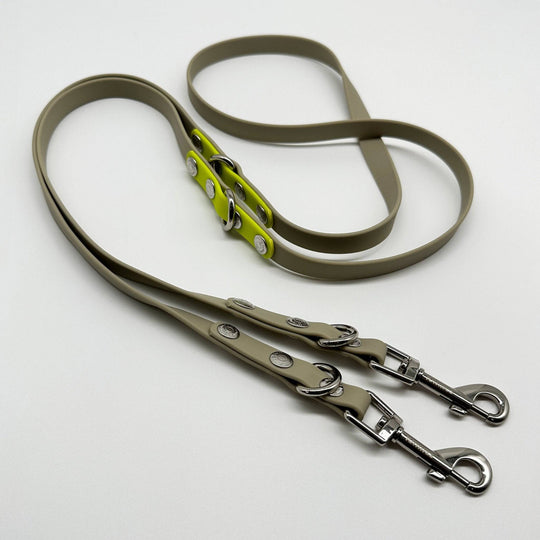 THE OUTDOOR LEASH  (wasserdicht) 3fach verstellbare Neon Hundeleine - lumiies - high visibility