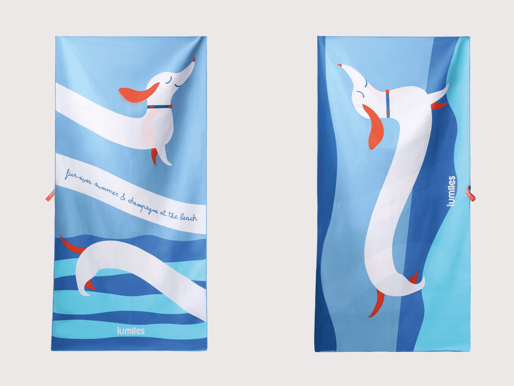 Dackel Design Beach Towels aus schnelltrocknender Mikrofaser