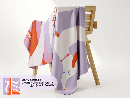 Beach Towel mit Dackel Motiv aus Mikrofaser am Strand oder Pool