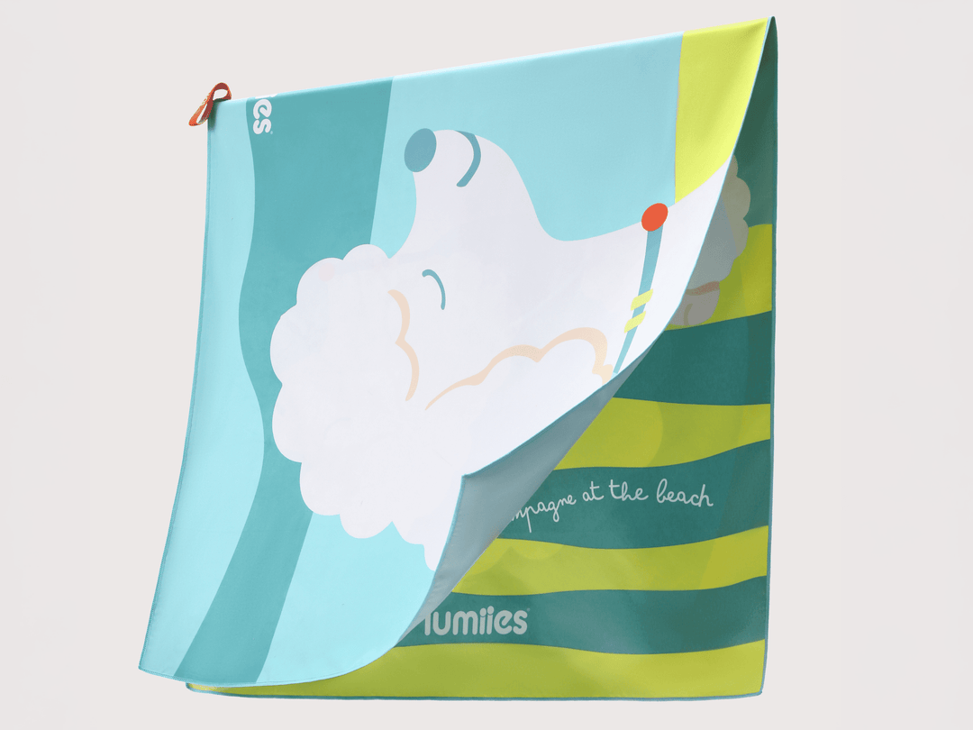 Beach Towel mit Dackel- und Pudel-Design aus Mikrofaser