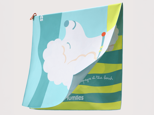 Beach Towel mit Dackel- und Pudel-Design aus Mikrofaser