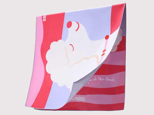 Beach Towel mit Pudel Motiv aus schnelltrocknender Mikrofaser