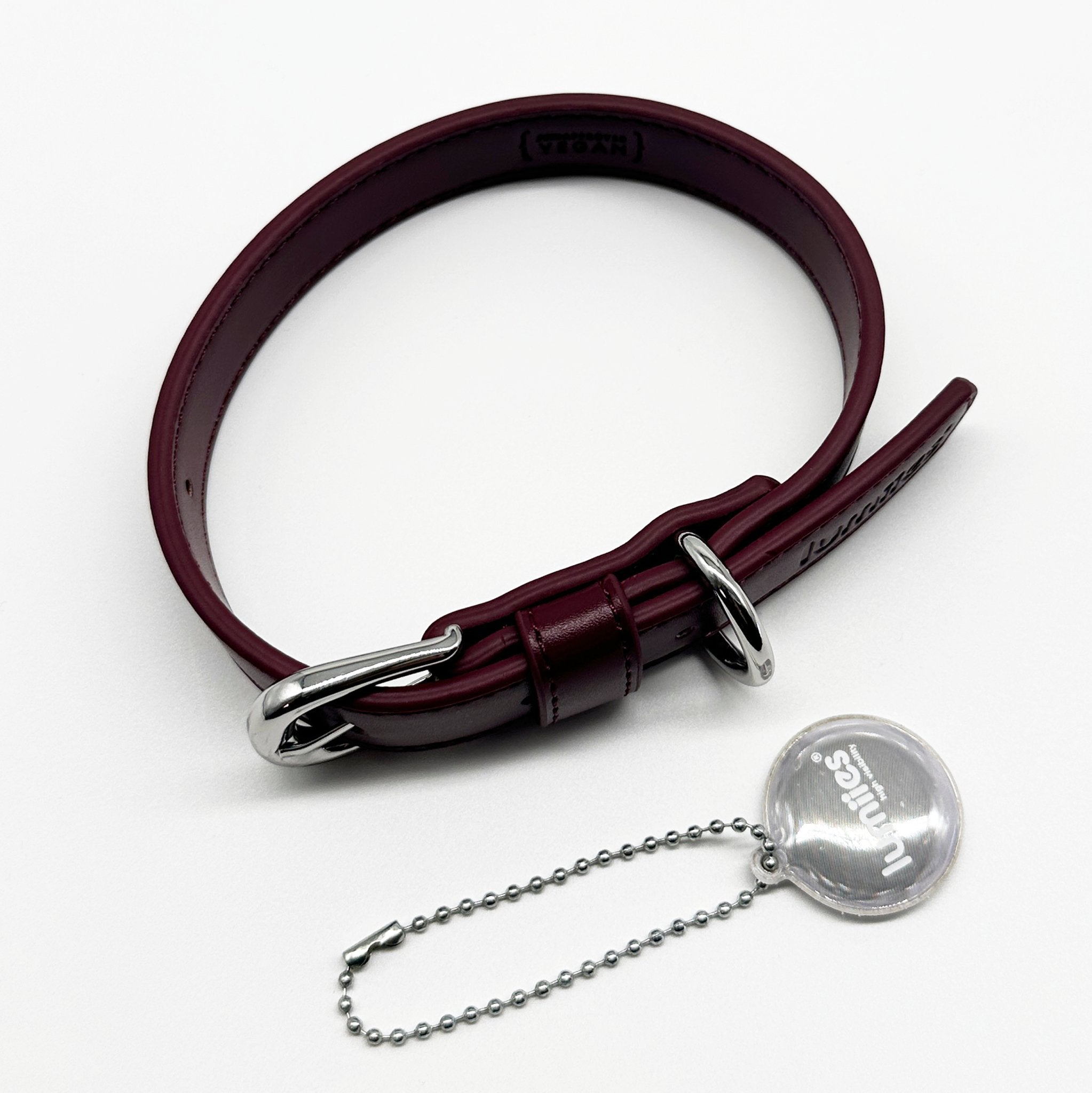 THE CITY COLLAR (burnished burgundy) - Hundehalsband vegan - lumiies - high visibility