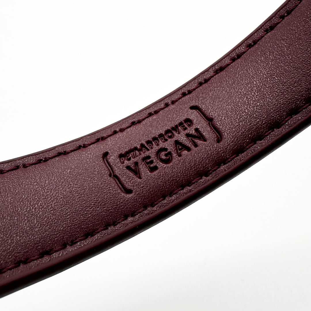 THE CITY COLLAR (burnished burgundy) - Hundehalsband vegan - lumiies - high visibility