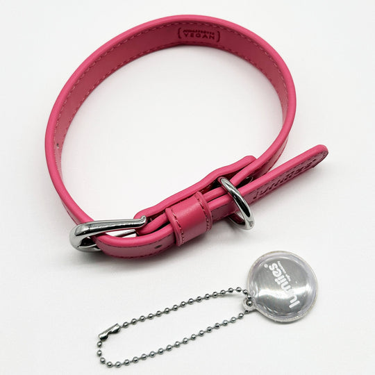 THE CITY COLLAR (strawberry shake) - Hundehalsband vegan - lumiies - high visibility