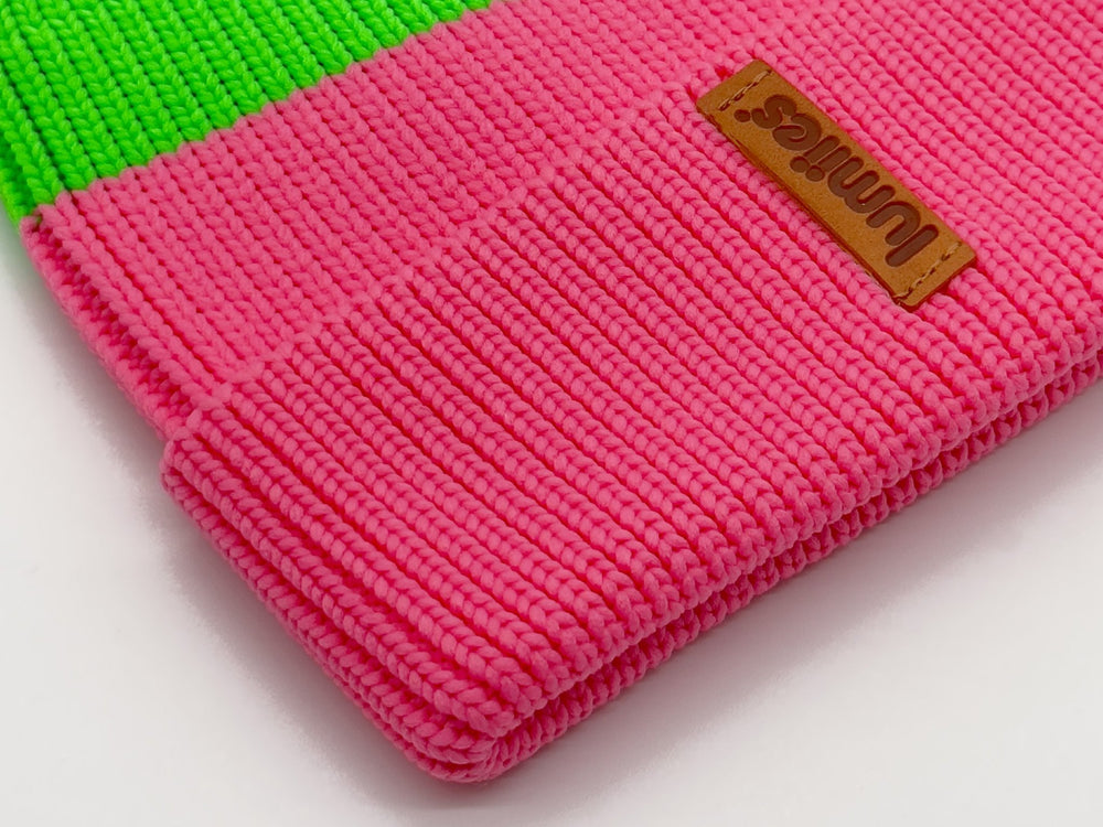 THE GLOW BEANIE - Neon Strickmütze - lumiies - high visibility