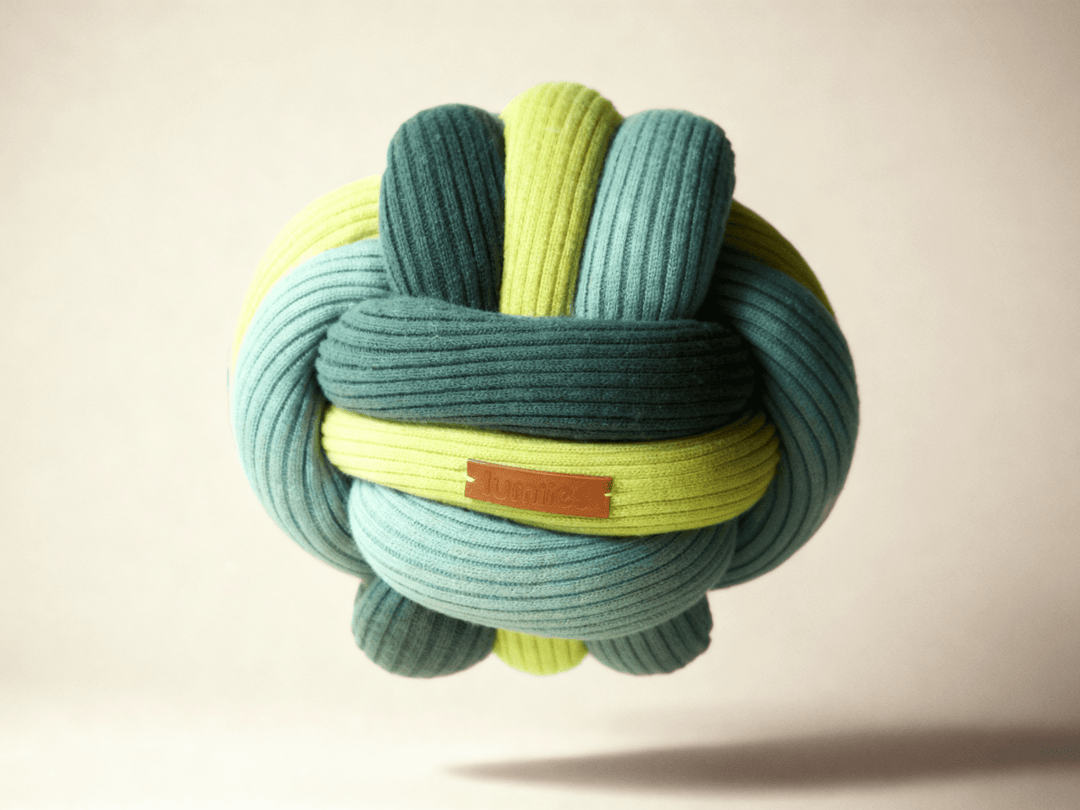 Twisty Ball Schnüffelball für Hunde von lumiies® in grün und gelb - Matcha Twist